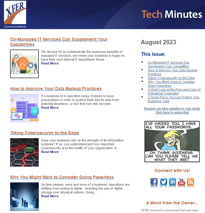 August 2023 Newsletter