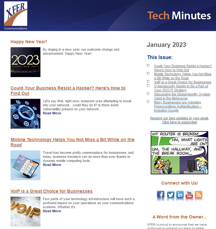 January 2023 Newsletter