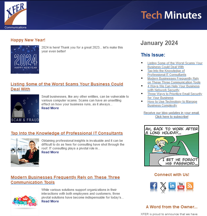 January 2024 Newsletter