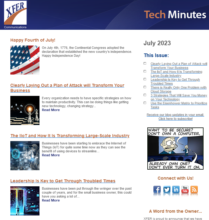 July 2023 Newsletter