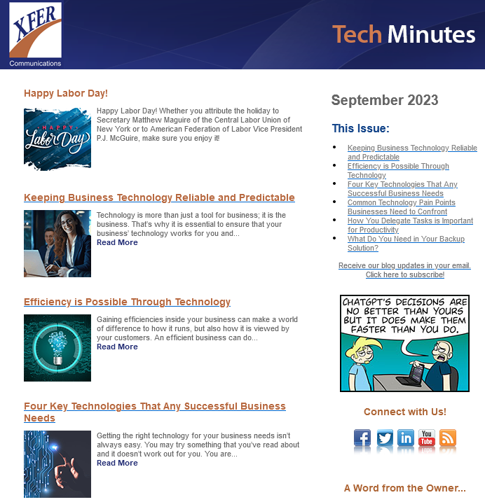 September 2023 Newsletter